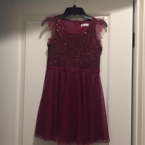 Beautiful sequins burgundy dress